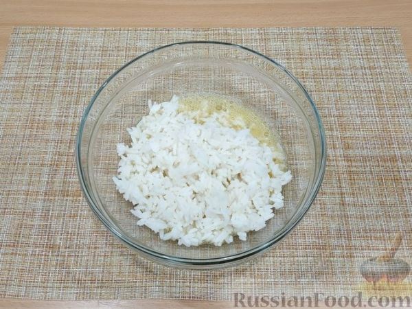 Рисовые оладьи с ветчиной и сыром