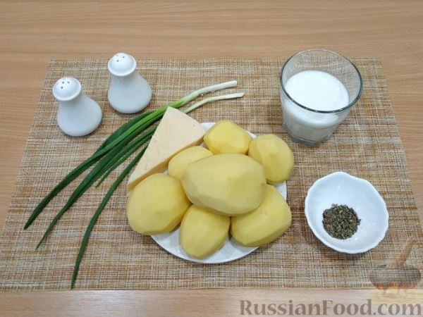 Картофель с сыром и молоком, в микроволновке
